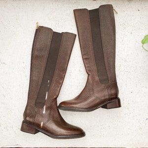 Like new! Tory Burch Brown Leather Knee High Riding Boots Women's Size US 5